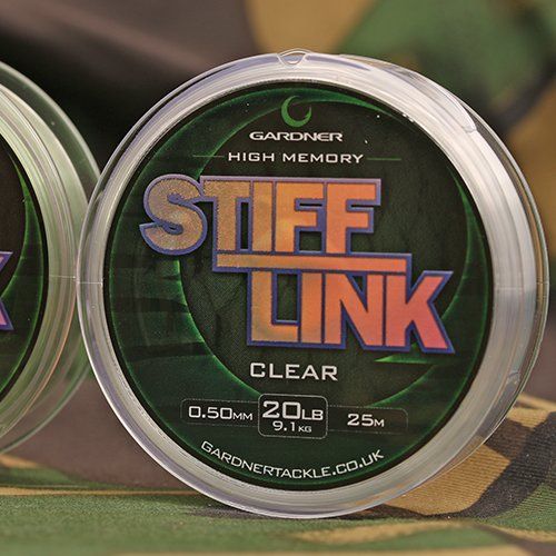 Поводочный материал Gardner STIFF-LINK, 0,47 мм, 15 lb, 6,8 кг, Low viz зеленый (STL15G)