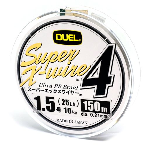 Шнур Duel Super X-Wire 4 150m Silver 6.4kg 0.15mm #0.8 (H3580-S)