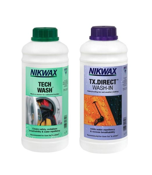 Набір Nikwax Twin Pack (Tech Wash 1L + TX Direct 1L), NWTPTWTDW1000