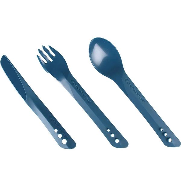 Lifeventure вилка, ложка, нож Ellipse Cutlery navy blue, 75017