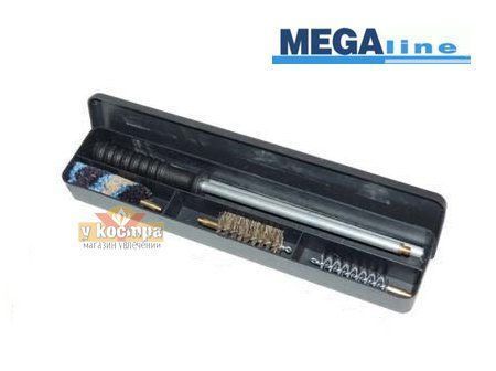 Набор для чистки Mega line 22к. пистолет,алюмин.короб, латуный шомпол, 14250131
