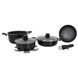 Набір посуду Gimex Cookware Set induction 7 предметів Black (6977222) DAS302019 фото 1