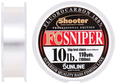 Флюорокарбон Sunline Shooter FC Sniper 100м Прозорий, 0.290, 5кг