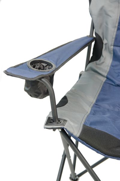 Крісло портативне Турист NR-34, сірий з синім
