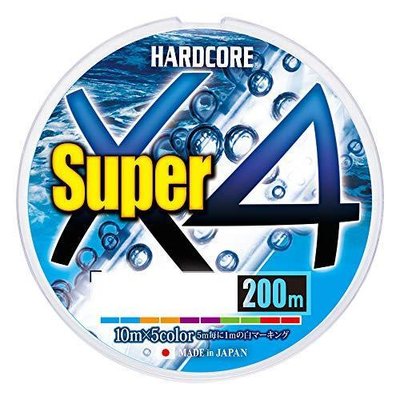 Шнур Duel Hardcore Super X4 200m 5Color 5.4kg 0.13mm #0.6 (H4304-5C)