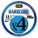 Шнур Duel Hardcore X4 200m 5Color Yellow Marking 5.4kg 0.132mm #0.6 (H3245N-5CBL) H3245N-5CBL фото 5