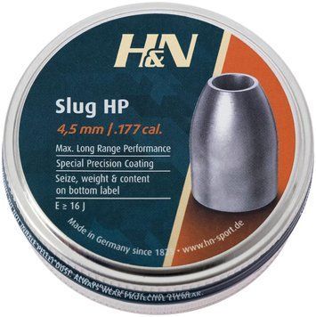 Пули пневматические H&N Slug HP кал. 4,5. Вес &ndash; 0,65 г. 400 шт/уп