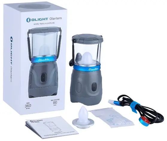 Фонарь Olight Olantern Grey. Две насадки в комплекте