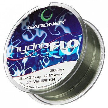 Леска карповая Gardner HYDRO-FLO, 10lb, 4,5 кг, 0,28 мм, 300 м, зеленый (XHYD10G)
