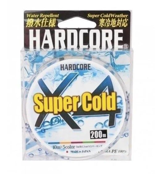 Шнур Duel Hardcore Super Cold X4 200m 5Color 10kg 0.21mm #1.5 (H3968)