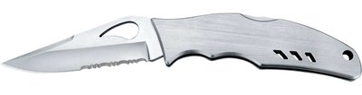 Нож Spyderco Byrd Flight, стальная ручка, полусеррейтор, 871010