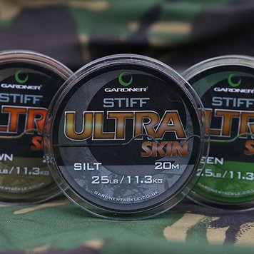 Поводочний матеріал GARDNER STIFF ULTRA SKIN, 25 lb, 11,3 кг, silt (USS25S)