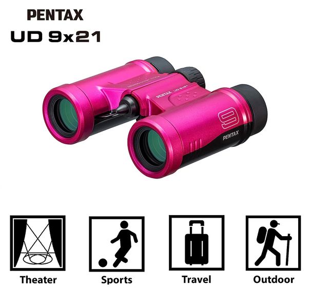 Бинокль Pentax UD 9x21 Pink (61815), Розовый, 930264