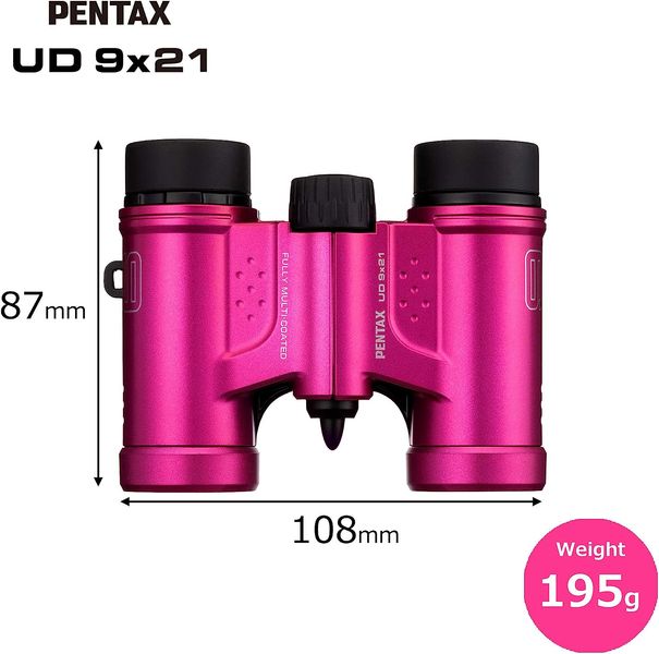 Бинокль Pentax UD 9x21 Pink (61815), Розовый, 930264