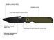 Нож CJRB Nova Black Blade AR-RPM9, G10 ц:green 27980421 фото 4