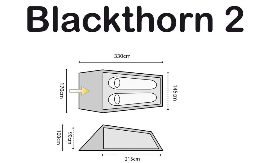 Палатка двомісний Highlander Blackthorn 2 HMTC (TEN132-HC)