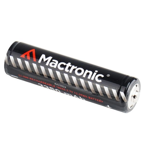 Акумулятор Mactronic Li-ion 18650 3350 mAh (RAC0026), Чорний, DAS302497