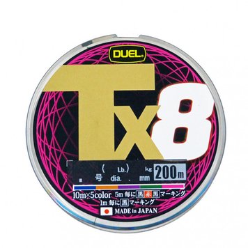 Шнур Duel Tx8 200M 17.2kg (0.24mm) Light Green #2.0 (H4337-LG)