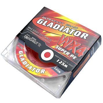 Шнур "GLADIATOR-UltraCast" (оранжевий, 4-х жильний) 125 m / 0.16 mm