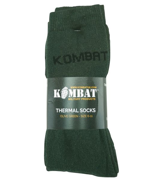 Термошкарпетки 3 пари KOMBAT UK Thermal Socks 40-45р Оливковий