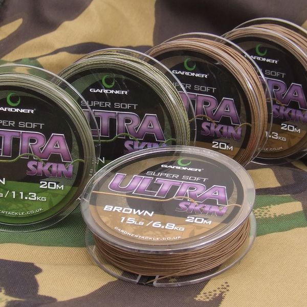 Поводочний матеріал Gardner Ultra Skin, 25LB, 11,3кг, Silt