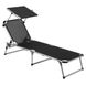 Кровать раскладная Bo-Camp Sun Lounger With Sunscreen 5 Positions Black DAS301465 фото 6