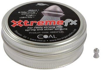 Пули пневматические Coal Xtreme FX. Кол. 4.5 мм. Вес &ndash; 0.75 г. 400 шт/уп