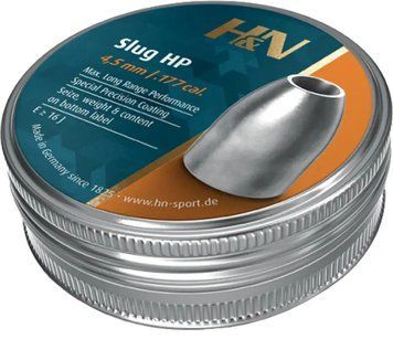 Кулі пневматичні H&N Slug HP кал. 4.5 мм. Вага - 1,04 г. 300 шт/уп