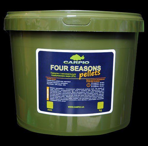 Пелетс Carpio Four Seasons pellets 6mm 3kg