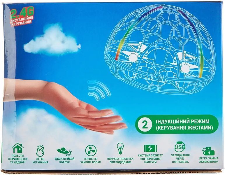Квадрокоптер ZIPP Toys "Безумный Шар" с дополнительным аккумулятором
