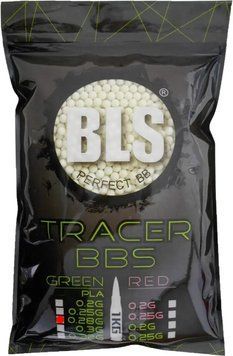 Страйкбольні кульки BLS Bio-Tracer Green 6 мм 0,28 г 2000 шт