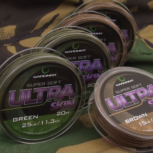 Поводочний матеріал Gardner Ultra Skin, 35LB, 15,9кг, Silt