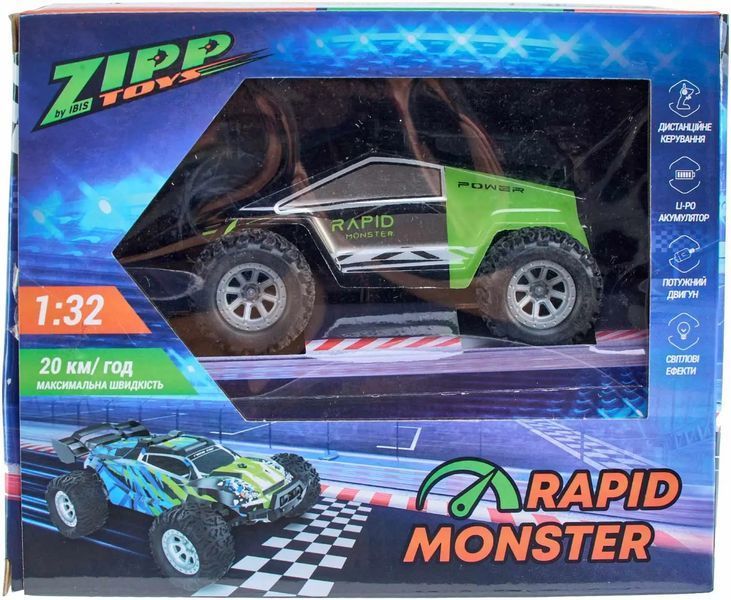 Машинка ZIPP Toys Rapid Monster ц:зеленый