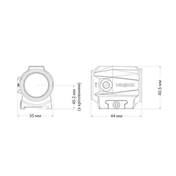 Коллиматорный прицел HOLOSUN SCRS RD 2
