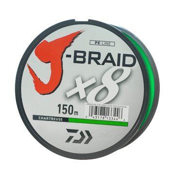 Шнур Daiwa J-Braid X8 0,22mm-150m CHARTREUSE (12750-022)