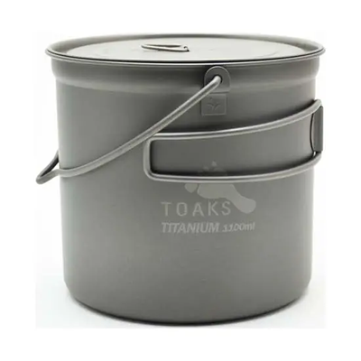 Titanium 1100ml Pot with Bail Handle каструля з розкладними ручками (Toaks)