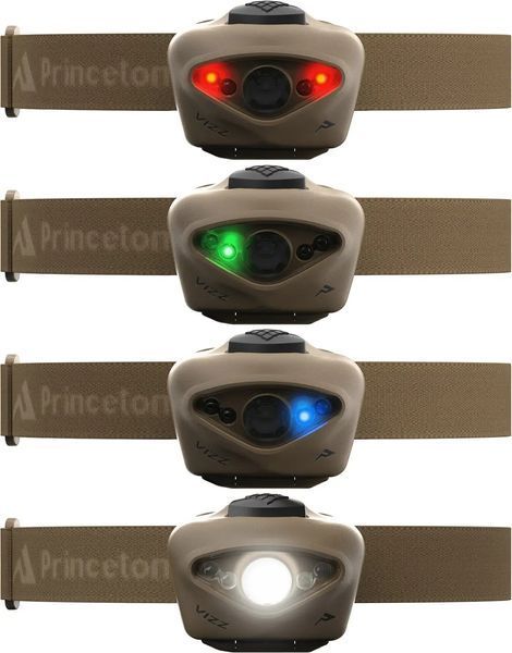 Ліхтар налобний Princeton Tec Vizz RGB, 550 Lumens к:tan