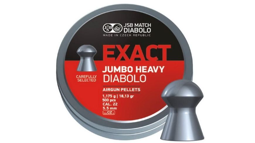 Пули пневм JSB Diabolo Exact Jumbo Heavy 5,52 мм 1,175 гр. (250 шт/уп), 14530530