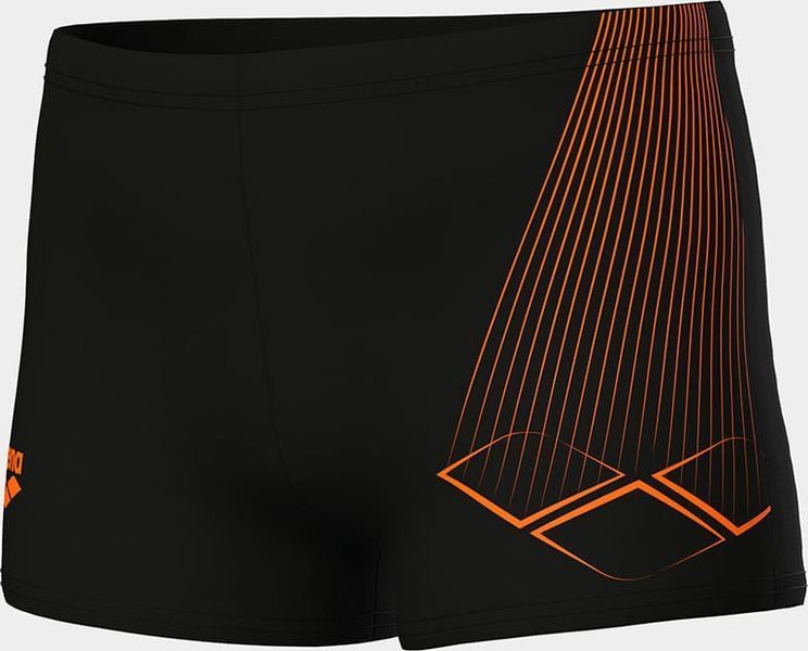 Плавки-шорты для мальчиков Arena BRIGHT SWIM SHORT черный, оранжевый Дет 164 см