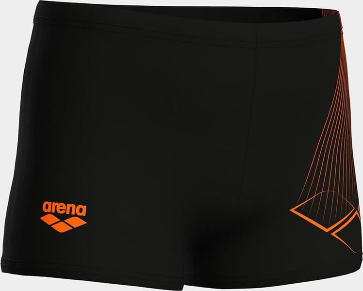 Плавки-шорты для мальчиков Arena BRIGHT SWIM SHORT черный, оранжевый Дет 164 см