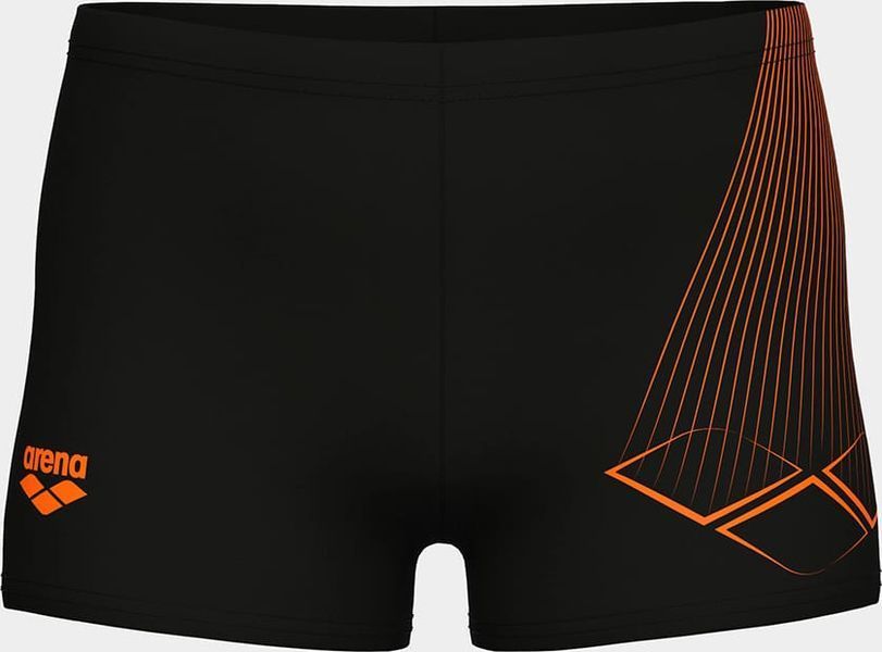 Плавки-шорты для мальчиков Arena BRIGHT SWIM SHORT черный, оранжевый Дет 164 см