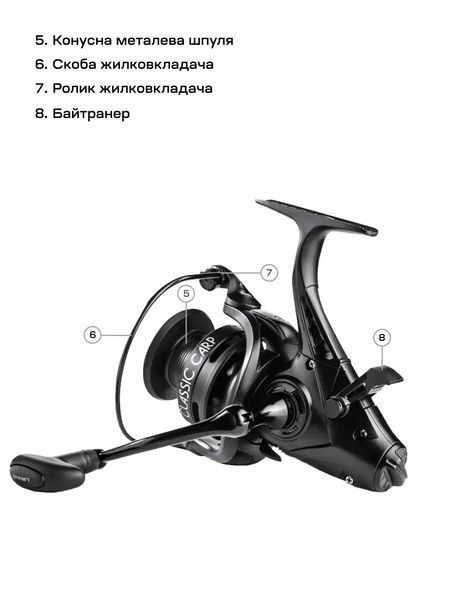 Котушка Brain Classic Carp Baitrunner 4000 4+1BB