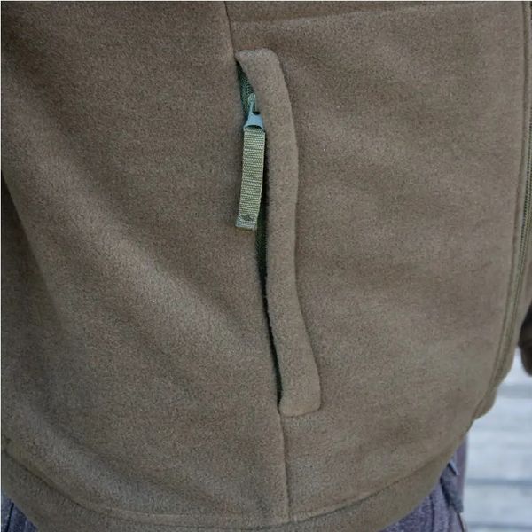 Флисовая кофта Kirasa 320г/м хаки (48) (Арт KI413-1)