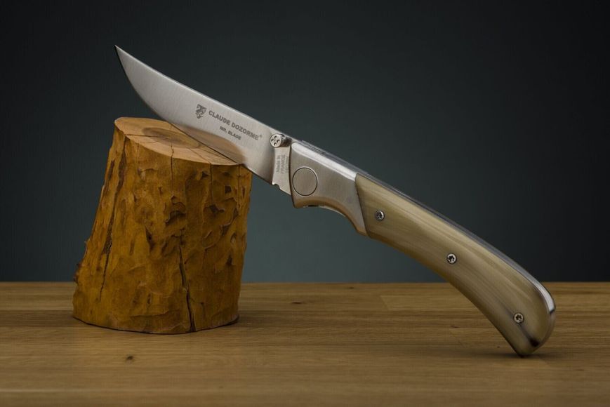 Охотничий складной нож ЕОК с ручкой из светлого рога