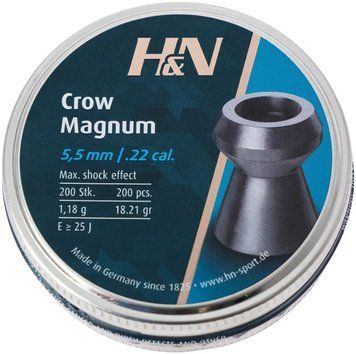 Пули пневматические H&N Crow Magnum кал. 5,5 мм. Вес &ndash; 1.18г