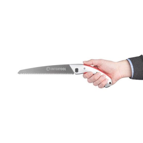 Ножівка садова пряма 210мм з металевою ручкою пластиковий чохол INTERTOOL, HT-3145