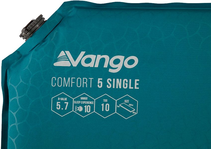 Коврик самонадувающийся Vango Comfort 5 Single Bondi Blue (SMQCOMFORB36A11)