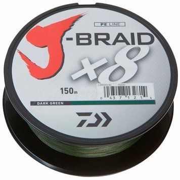Шнур Daiwa J-Braid X8 150м Dark Green