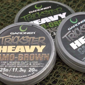 Поводочный материал Gardner Trickster Hevy Camo, 30lb, 13,6кг, коричневый