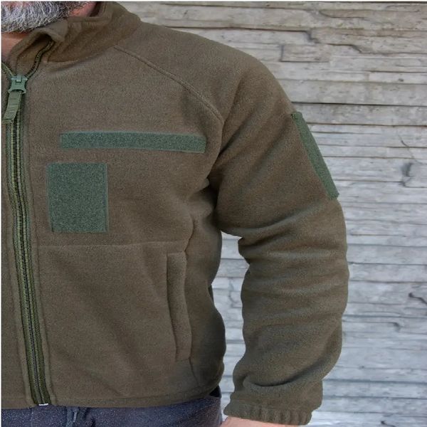 Флисовая кофта Kirasa 320г/м хаки (52) (Арт KI413-3)
